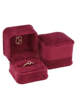 Estuche para Sortija Labios Burdeos 58x58x49mm para joyeria y bisuteria MD-1-S-BU