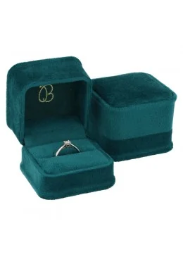 Estuche para Sortija Labios Verde 58x58x49mm para joyeria y bisuteria MD-1-S-VE