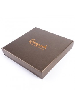 Caja de carton marron efecto perlado para collar de joyeria bisuteria y joyas Q-18