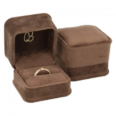 Estuche para Sortija Labios marrón 58x58x49mm para joyeria y bisuteria MD-1-S-M