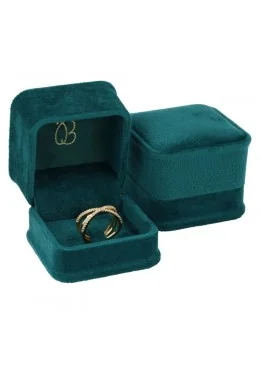 Estuche para Sortija patilla Verde 58x58x49mm para joyeria y bisuteria MD-1-SP-VE