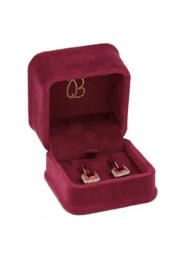 Estuche para pendientes Burdeos 58x58x49mm para joyeria y bisuteria MD-1-P-BU