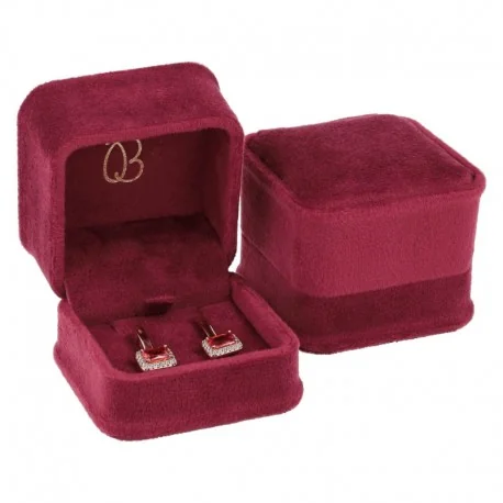 Estuche para pendientes Burdeos 58x58x49mm para joyeria y bisuteria MD-1-P-BU