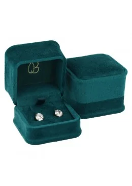 Estuche para pendientes verde 58x58x49mm para joyeria y bisuteria MD-1-P-VE