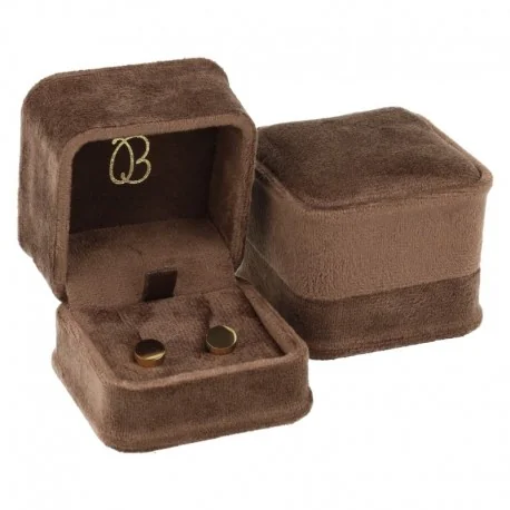Estuche para pendientes marron 58x58x49mm para joyeria y bisuteria MD-1-P-M