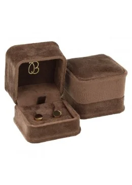 Estuche para pendientes marron 58x58x49mm para joyeria y bisuteria MD-1-P-M