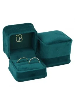 Estuche para alianzas verde 58x58x49mm para joyeria y bisuteria MD-1-A-VE