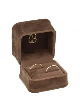 Estuche para alianzas marron 58x58x49mm para joyeria y bisuteria MD-1-A-M