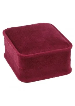 Estuche cerrado burdeos 71x83x44 mm para joyeria y bisuteria MD-3-C-BU