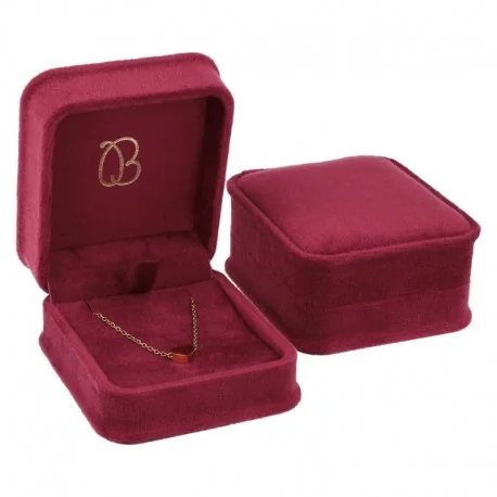 Estuche para colgante burdeos 71x83x44 mm para joyeria y bisuteria MD-3-C-BU