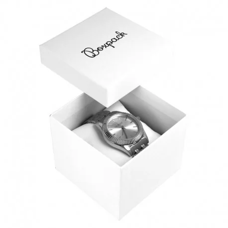 Caja para Reloj o Brazalete blanca de 90x90x76 mm. para joyeria y relojeria MP-99