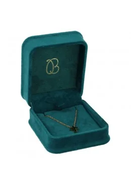 Estuche para colgante verde 71x83x44 mm para joyeria y bisuteria MD-3-C-VE