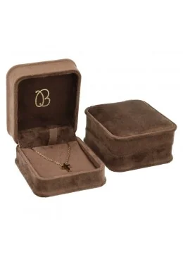 Estuche para colgante marron 71x83x44 mm para joyeria y bisuteria MD-3-C-M