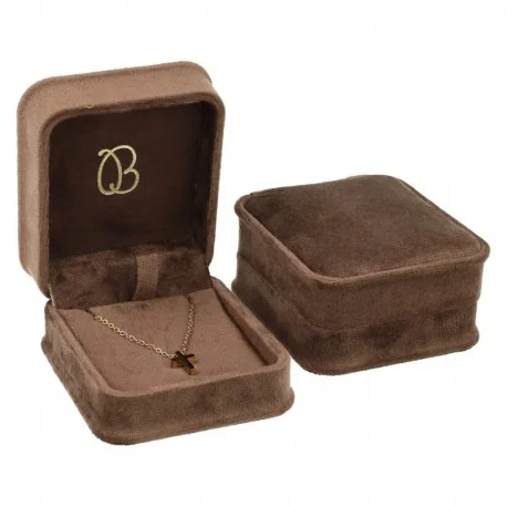 Estuche para colgante marron 71x83x44 mm para joyeria y bisuteria MD-3-C-M