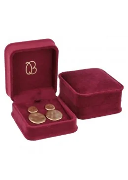 Estuche para pendientes burdeos 71x83x44 mm para joyeria y bisuteria MD-3-P-BU