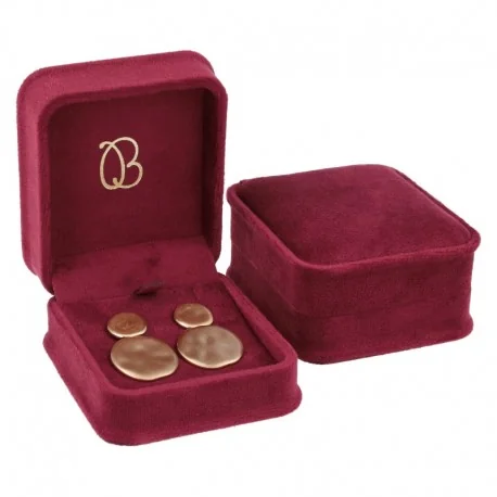 Estuche para pendientes burdeos 71x83x44 mm para joyeria y bisuteria MD-3-P-BU