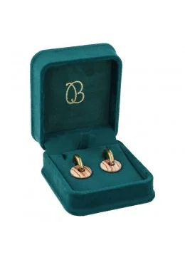 Estuche para pendientes verde 71x83x44 mm para joyeria y bisuteria MD-3-P-VE