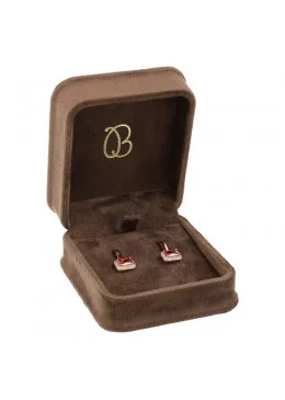 Estuche para pendientes marron 71x83x44 mm para joyeria y bisuteria MD-3-P-M