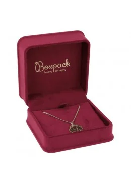 Estuche para colgante burdeos 94x95x53 mm para joyeria y bisuteria MD-5-C-BU
