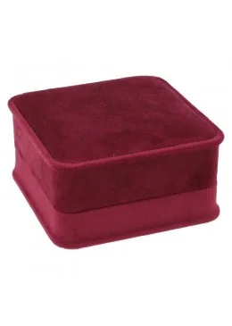 Estuche cerrado burdeos 94x95x53 mm para joyeria y bisuteria MD-5-C-BU