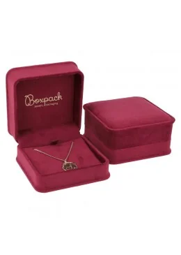 Estuche para colgante burdeos 94x95x53 mm para joyeria y bisuteria MD-5-C-BU