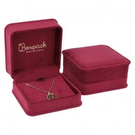 Estuche para colgante Burdeos 94x95x53 mm para joyeria y bisuteria MD-5-C-BU
