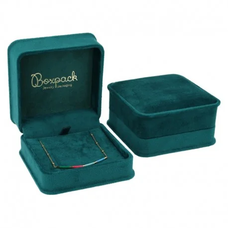 Estuche para colgante verde 94x95x53 mm para joyeria y bisuteria MD-5-C-VE