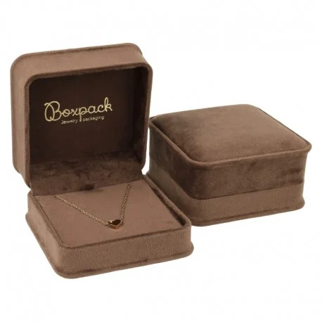 Estuche para colgante marron 94x95x53 mm para joyeria y bisuteria MD-5-C-M