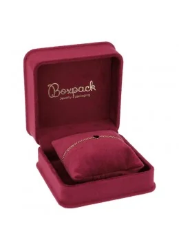 Estuche para pulsera o brazalete burdeos 94x95x53 mm para joyeria y bisuteria MD-5-CJ-BU