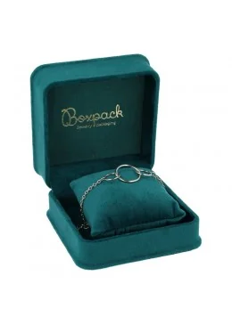 Estuche para pulsera o brazalete verde 94x95x53 mm para joyeria y bisuteria MD-5-CJ-VE
