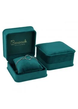 Estuche para pulsera verde 94x95x53 mm para joyeria y bisuteria MD-5-CJ-VE