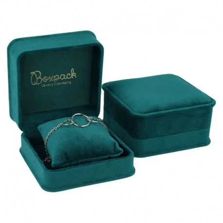 Estuche para pulsera verde 94x95x53 mm para joyeria y bisuteria MD-5-CJ-VE