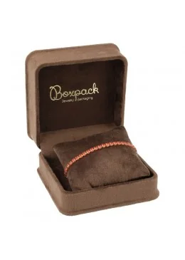 Estuche para pulsera o brazalete marrón 94x95x53 mm para joyeria y bisuteria MD-5-CJ-M