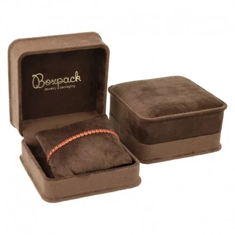 Estuche para pulsera marrón 94x95x53 mm para joyeria y bisuteria MD-5-CJ-M