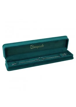 Estuche para pulsera verde 239x56x38 mm para joyeria y bisuteria MD-8-PE-VE