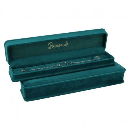 Estuche para pulsera verde 239x56x38 mm para joyeria y bisuteria MD-8-PE-VE