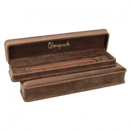 Estuche para pulsera marron 239x56x38 mm para joyeria y bisuteria MD-8-PE-M