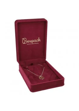 Estuche para collar burdeos 114x162x50 mm. para joyeria y bisuteria MD-9-C-BU