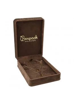 Estuche para collar marron 114x162x50 mm para joyeria y bisuteria MD-9-C-M