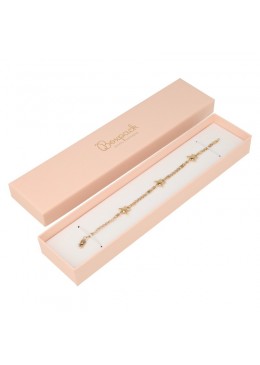 Caja de cartón rosa pulsera de joyería bisutería y joyas 235x54x26 mm PI-51