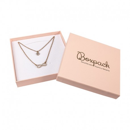 Caja de cartón para collar gargantilla de joyería y bisutería PI-16