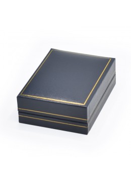 Estuche azul forrado de imitacion piel para colgante de joyeria bisuteria y joyas J-04-C-A