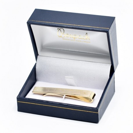 Estuche azul forrado de imitacion piel para sujeta corbata de joyeria bisuteria y joyas J-05-S-A