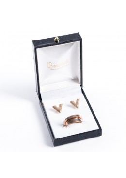 Estuche forrado de polipiel imitacion cocodrilo para juego E-4-J