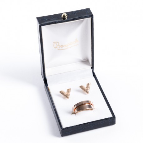 Estuche forrado de polipiel imitacion cocodrilo para juego E-4-J