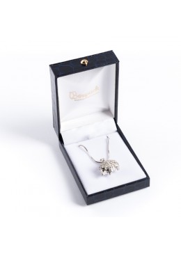 Estuche forrado de polipiel imitacion cocodrilo para colgante E-4-C