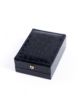 Estuche forrado de polipiel imitacion cocodrilo para pendientes E-4-P