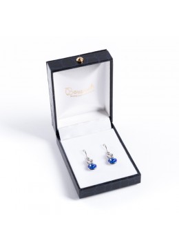 Estuche forrado de polipiel imitacion cocodrilo para pendientes E-4-P