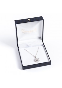 Estuche forrado de polipiel imitacion cocodrilo para colgante E-11-C