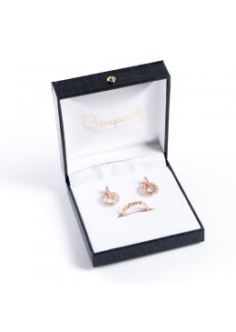 Estuche forrado de polipiel imitacion cocodrilo para juego E-11-J